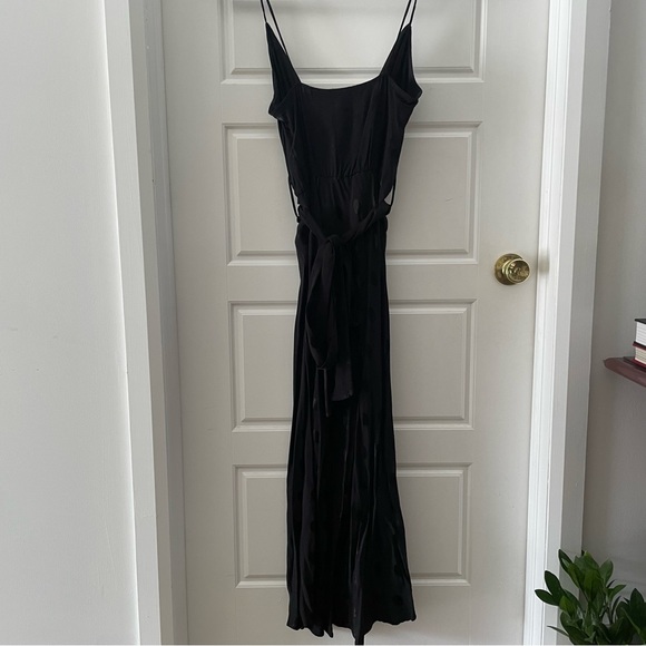 ZARA black wrap polka dot maxi dress US Size XS - Picture 4 of 4